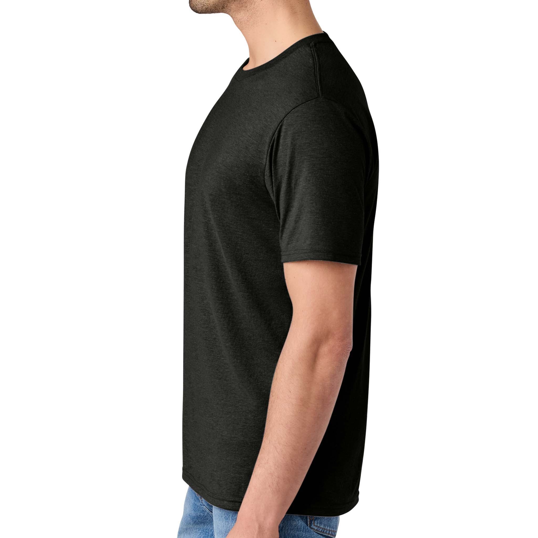 District DM130 custom short sleeve t-shirt in black frost, left side view