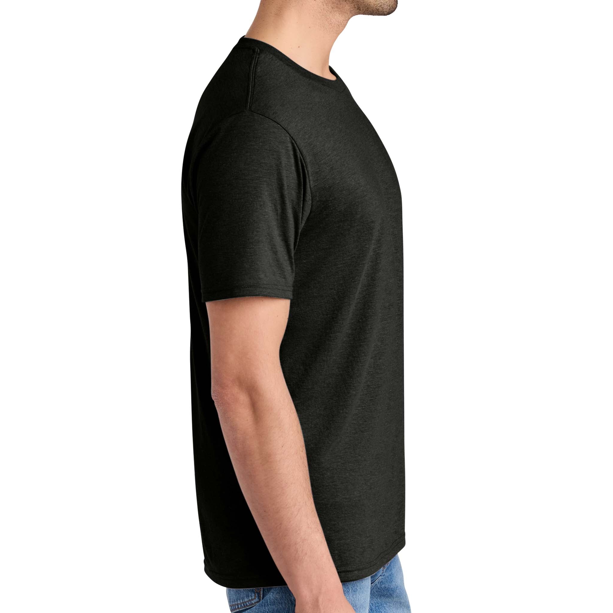 District DM130 custom short sleeve t-shirt in black frost, right side view