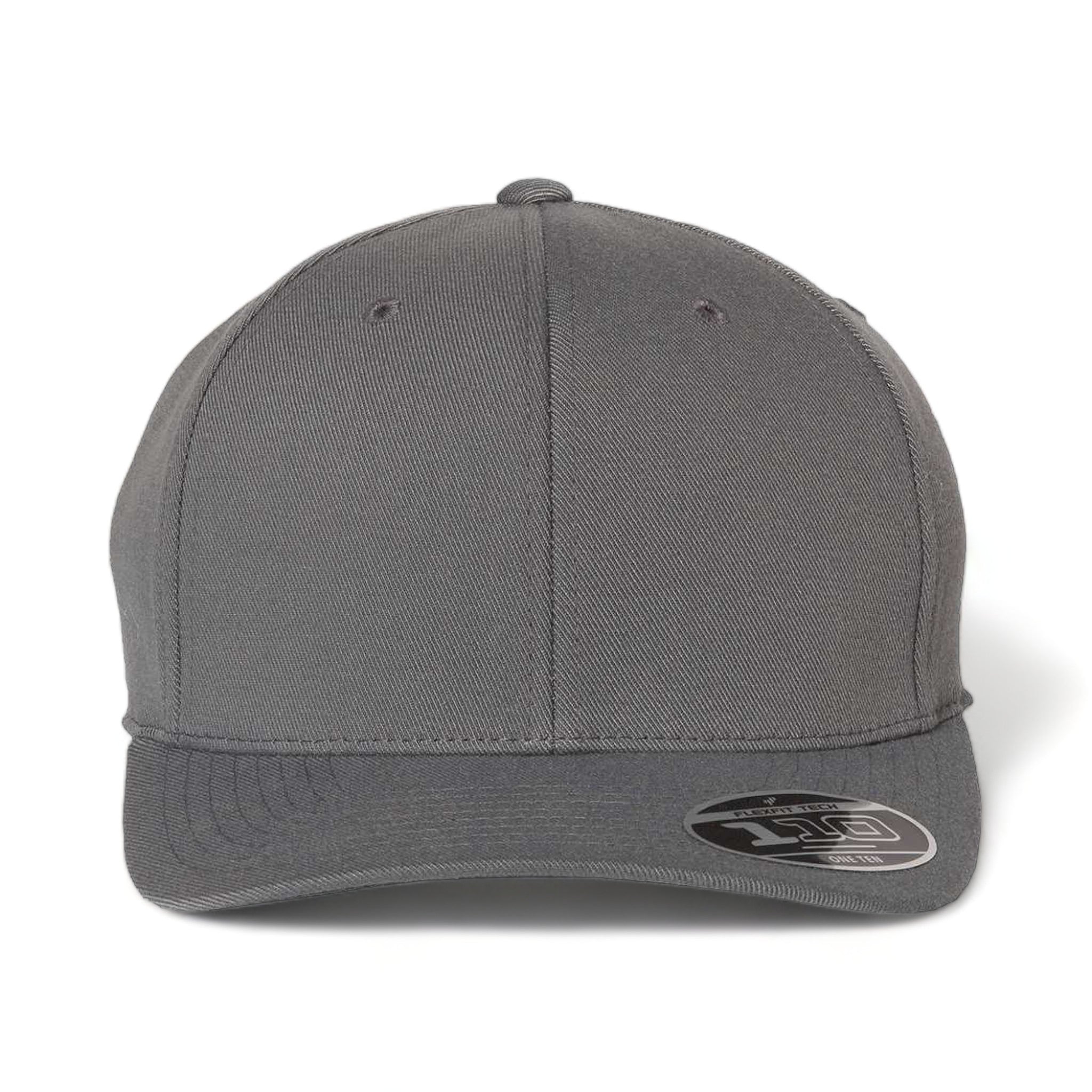 Front view of Flexfit 110C custom hat in grey