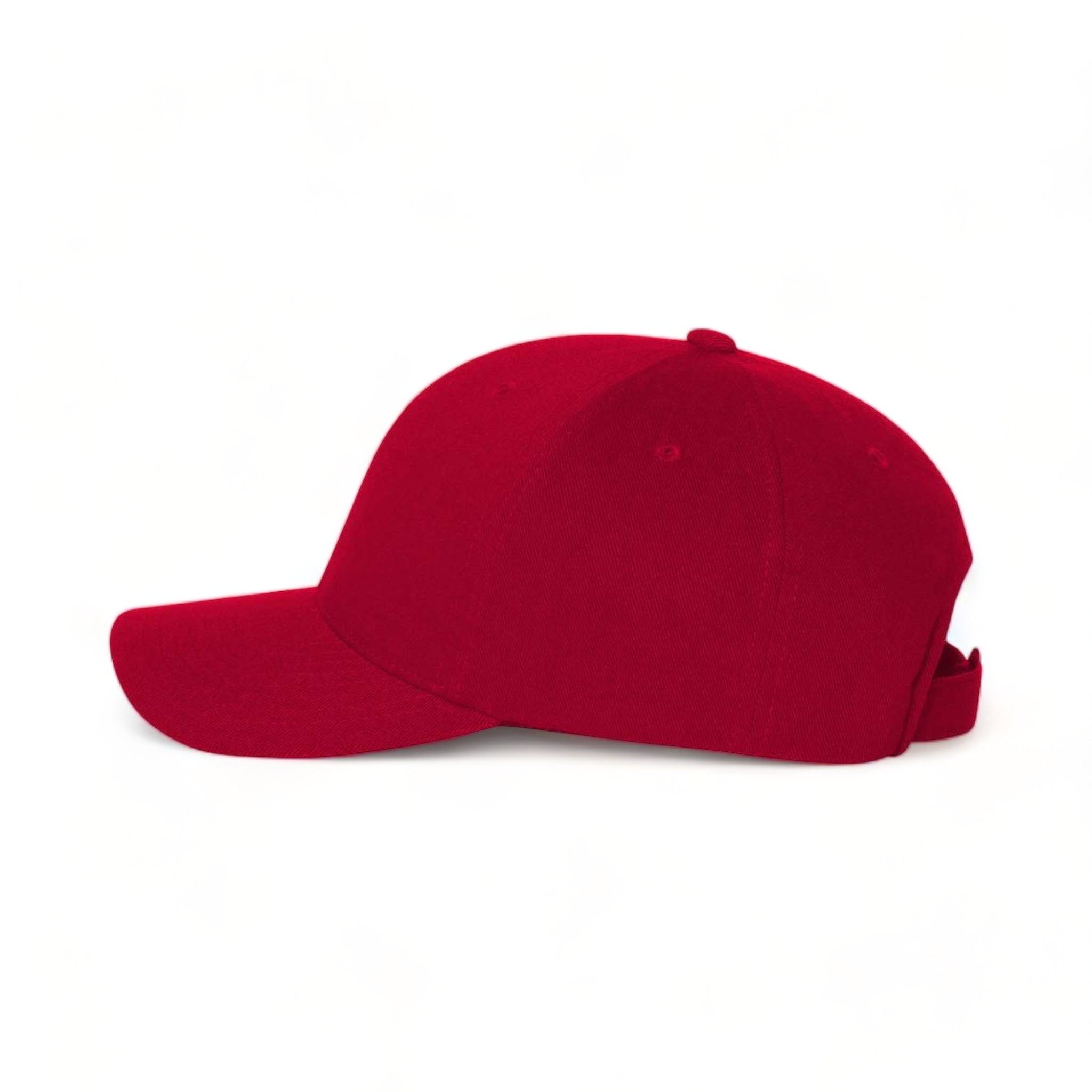 Side view of Flexfit 110C custom hat in red