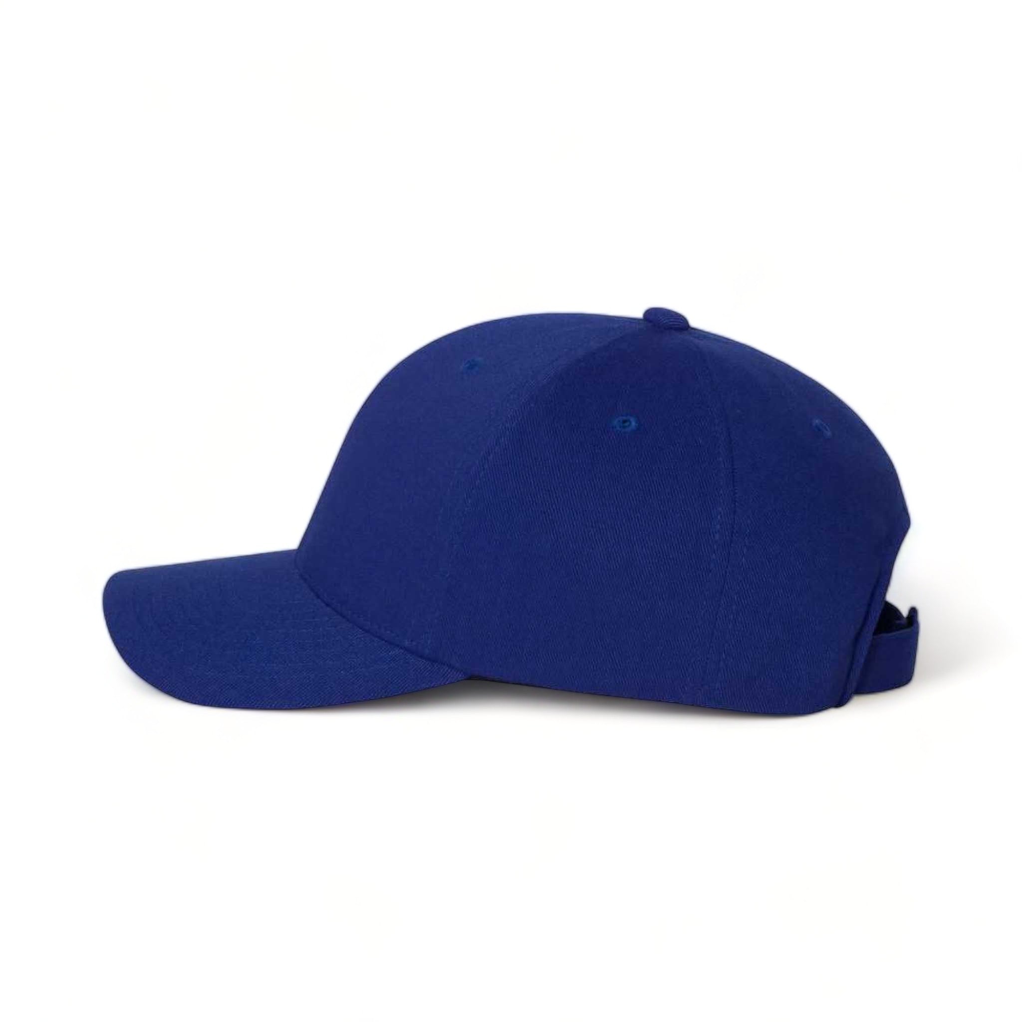 Side view of Flexfit 110C custom hat in royal blue