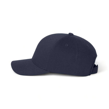 Side view of Flexfit 110C custom hat in navy