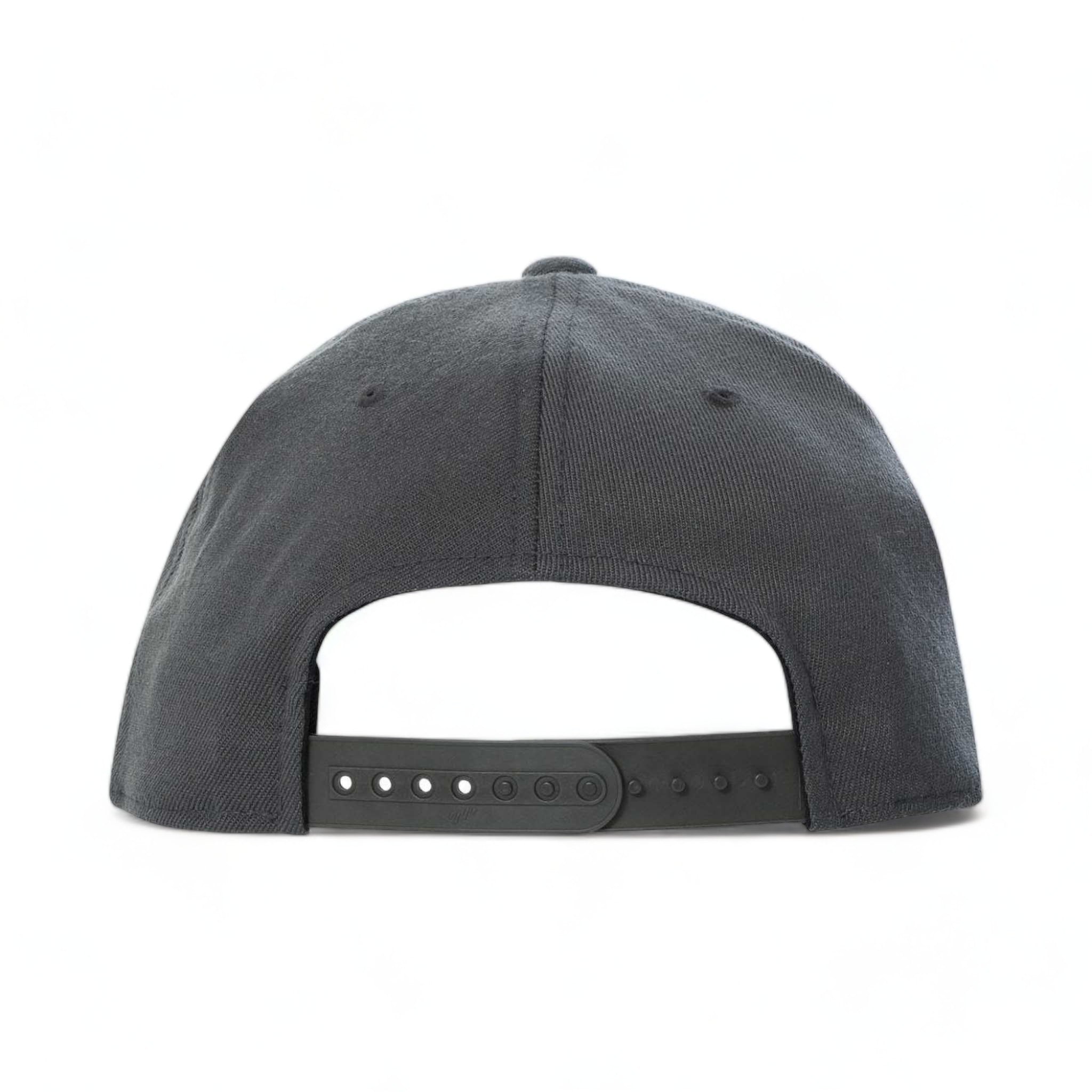 Back view of Flexfit 110F custom hat in dark grey