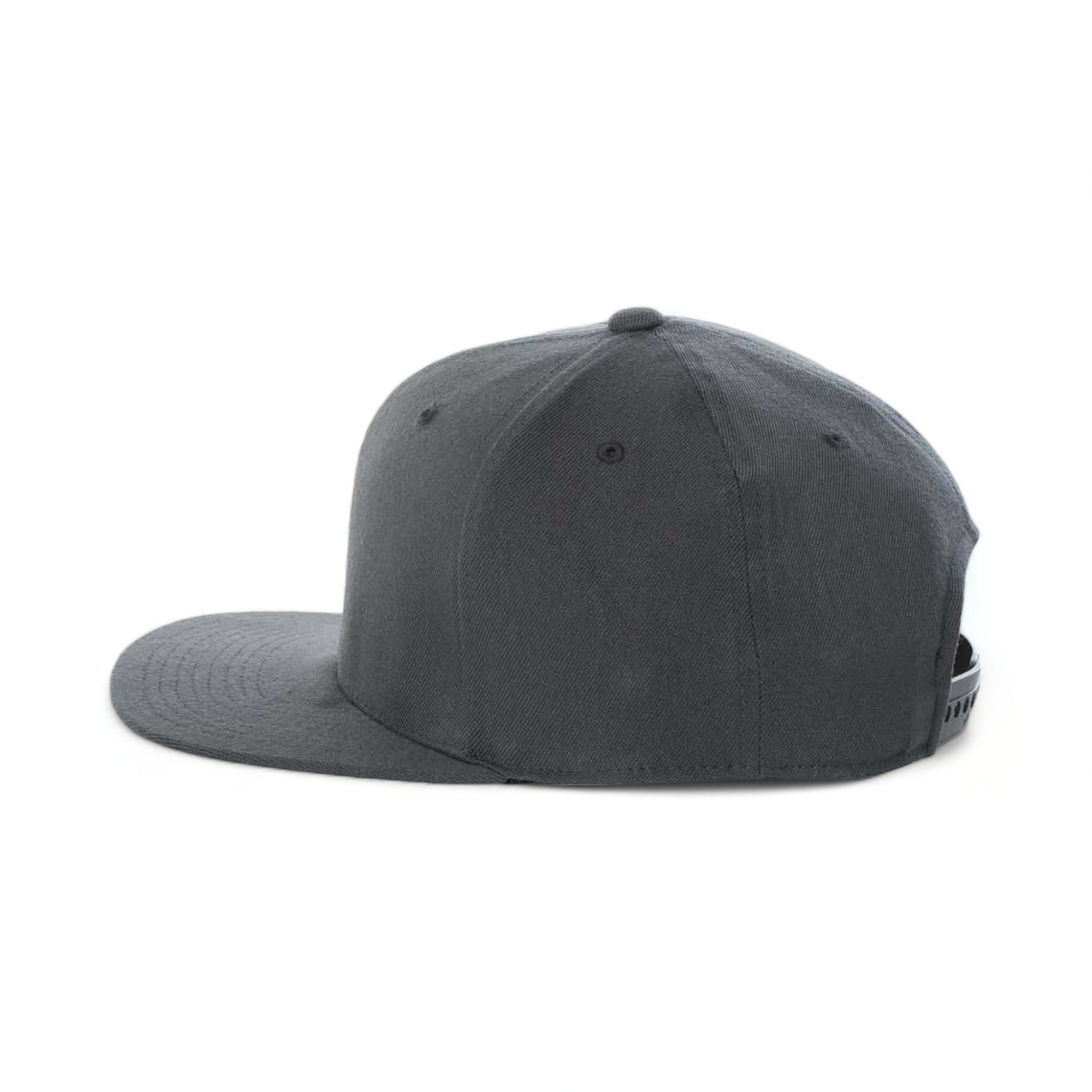 Side view of Flexfit 110F custom hat in dark grey