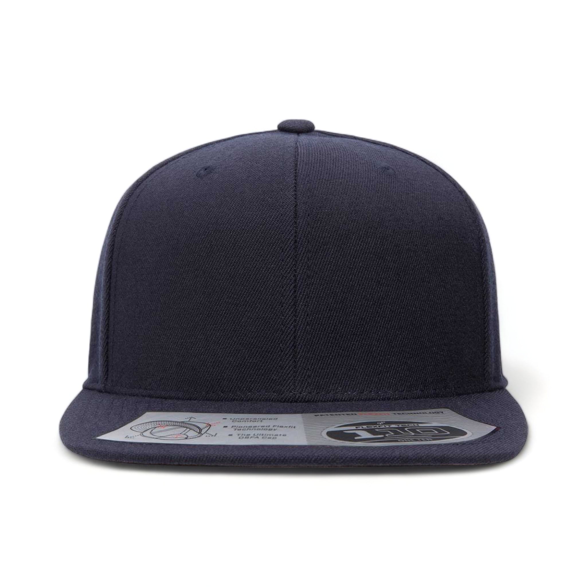 Front view of Flexfit 110F custom hat in dark navy