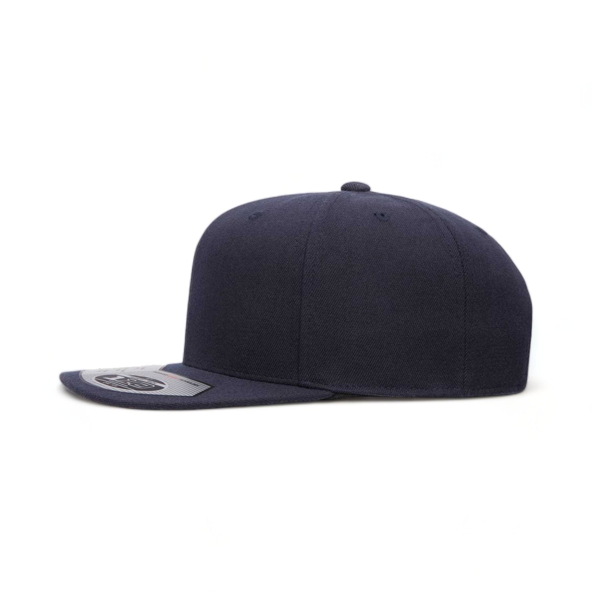 Side view of Flexfit 110F custom hat in dark navy