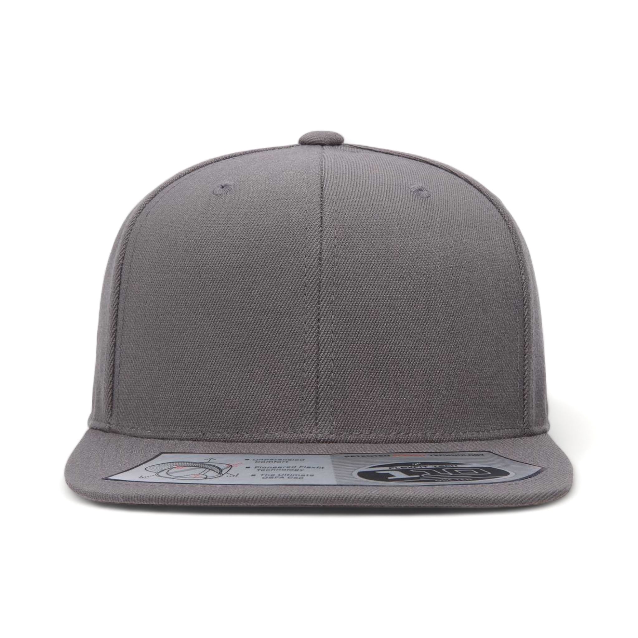 Front view of Flexfit 110F custom hat in grey