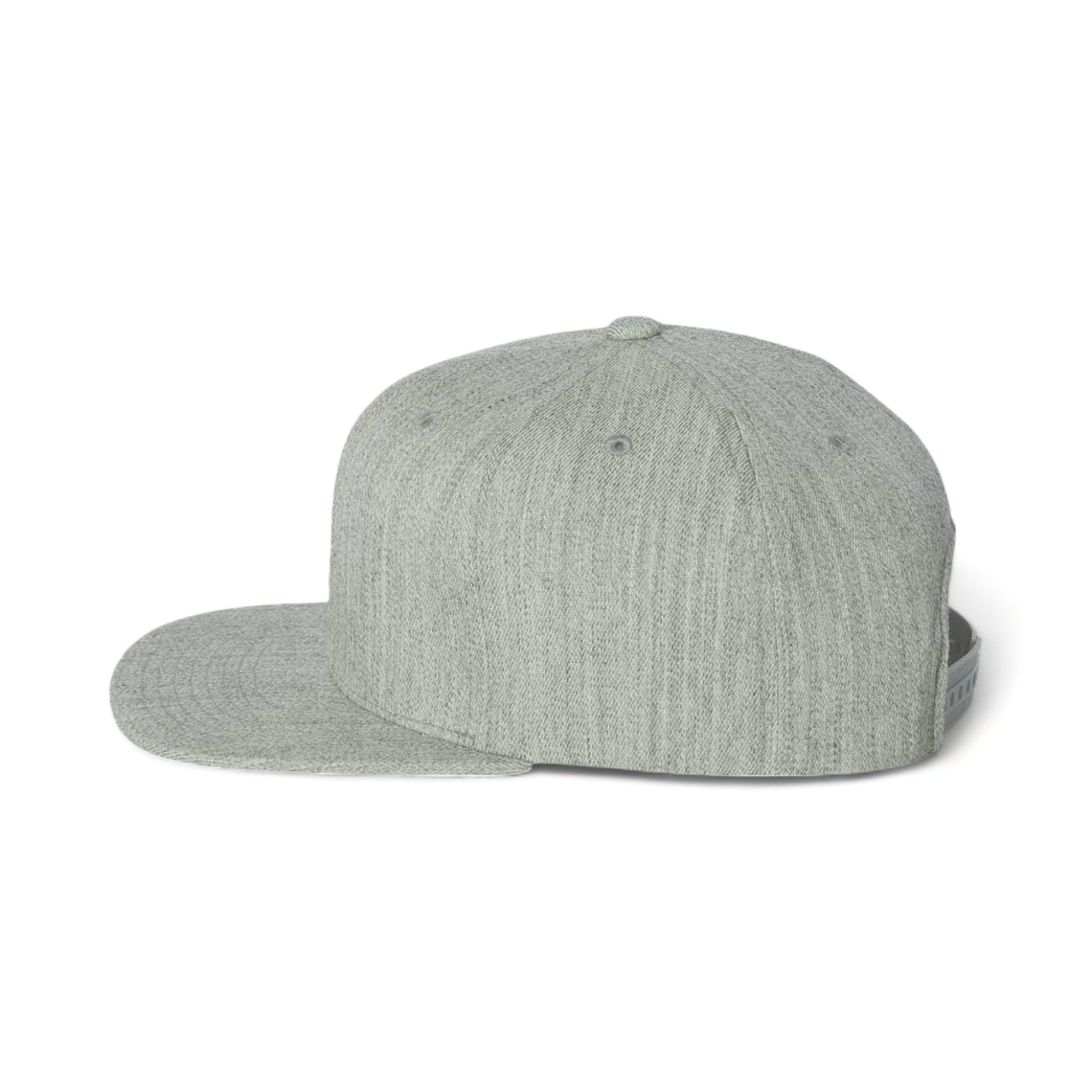 Side view of Flexfit 110F custom hat in heather grey