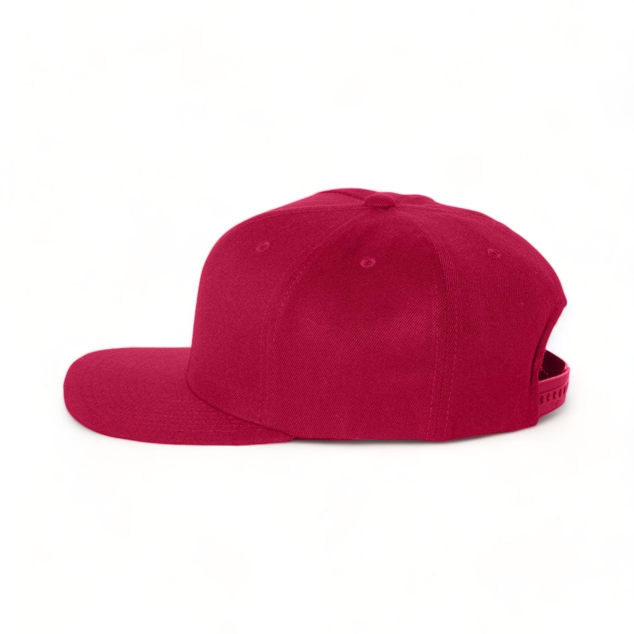 Side view of Flexfit 110F custom hat in red
