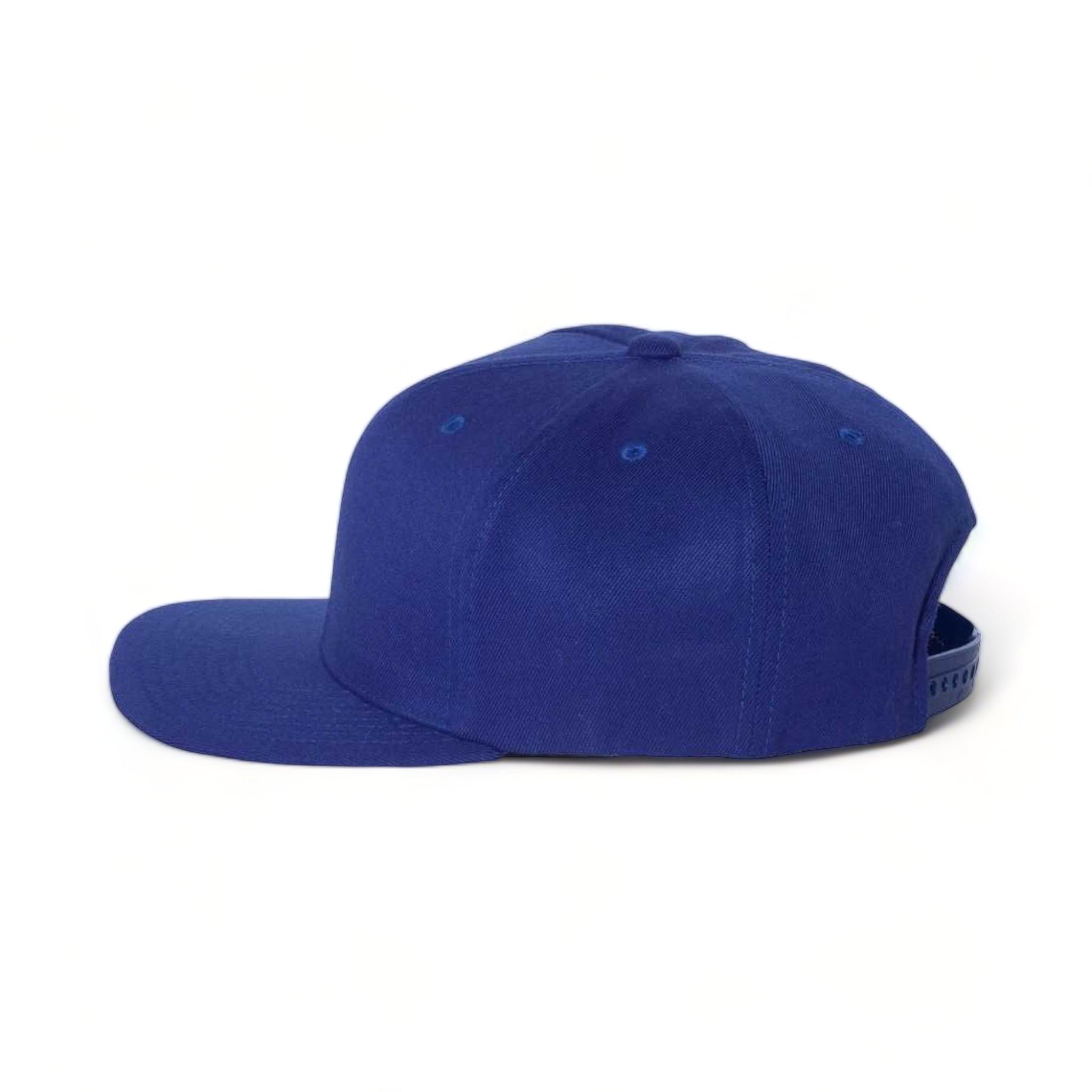 Side view of Flexfit 110F custom hat in royal blue
