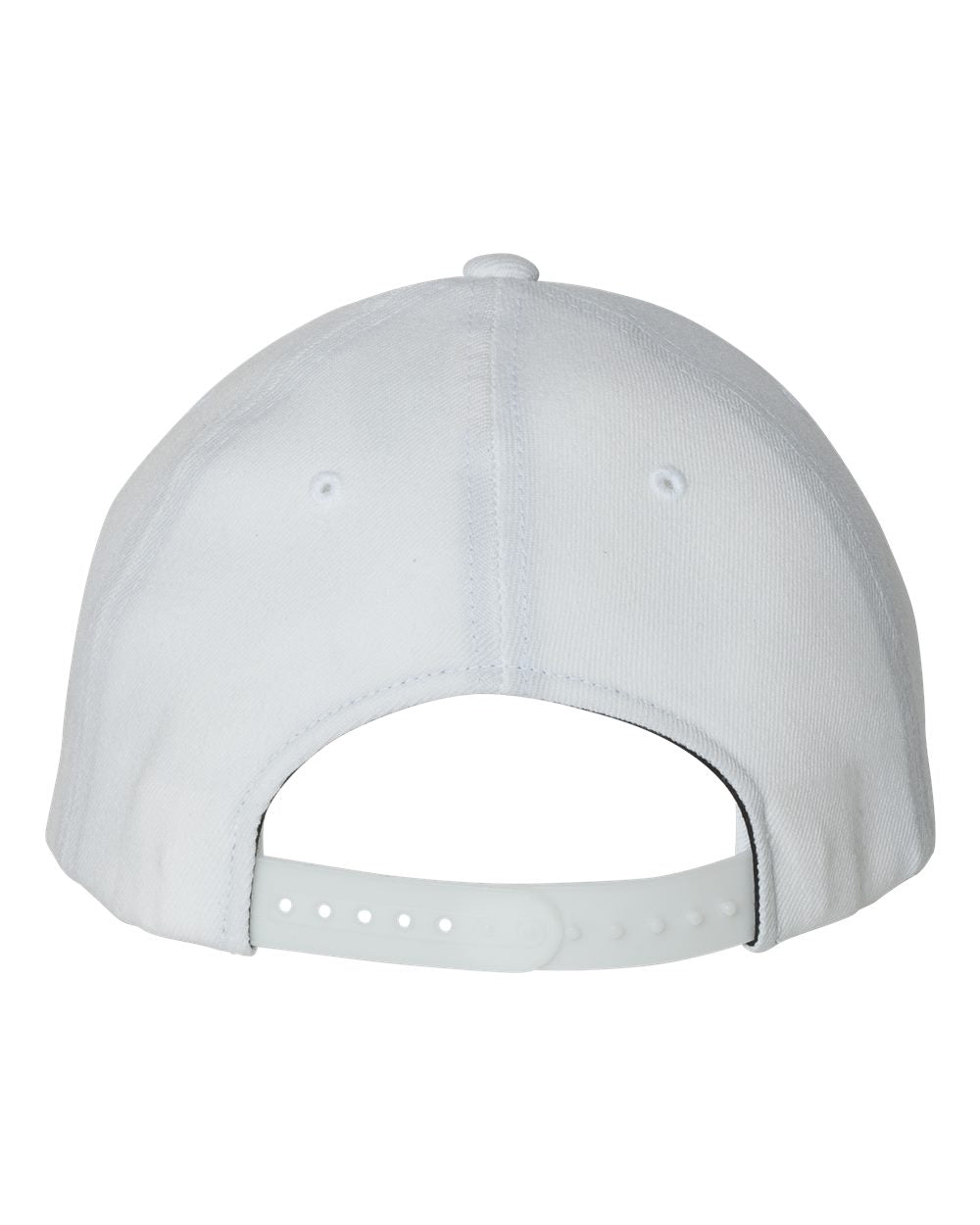 Back view of Flexfit 110F custom hat in white