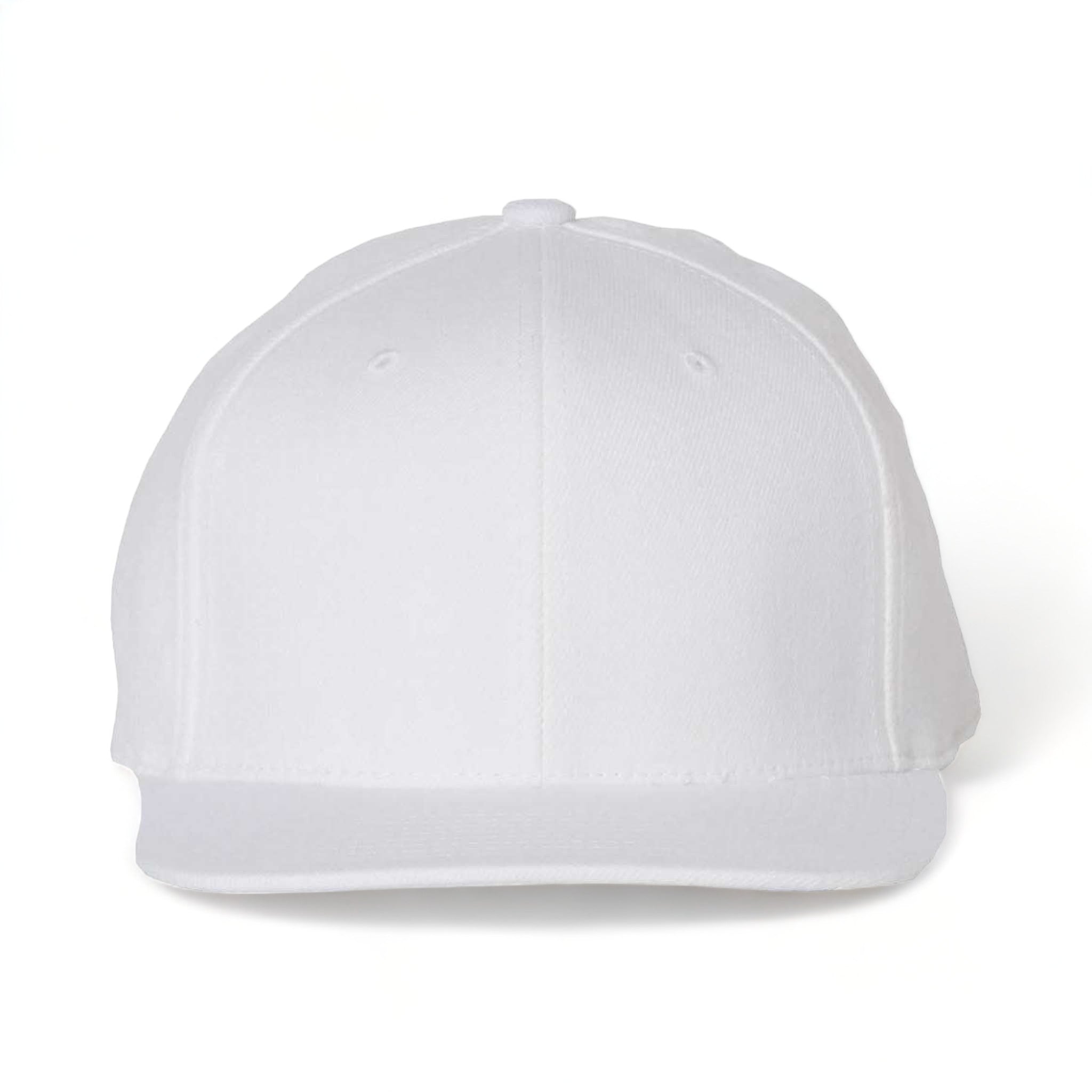 Front view of Flexfit 110F custom hat in white