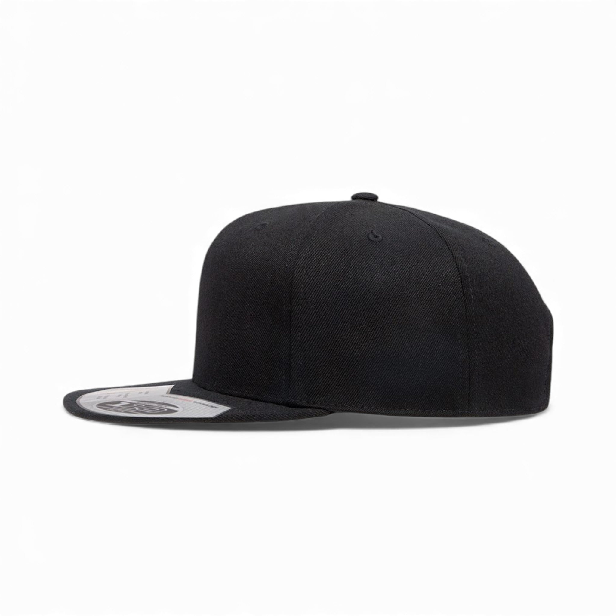 Left side view of Flexfit 110F custom hat in black