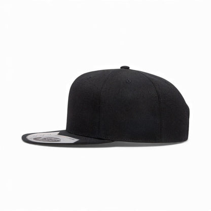 Left side view of Flexfit 110F custom hat in black