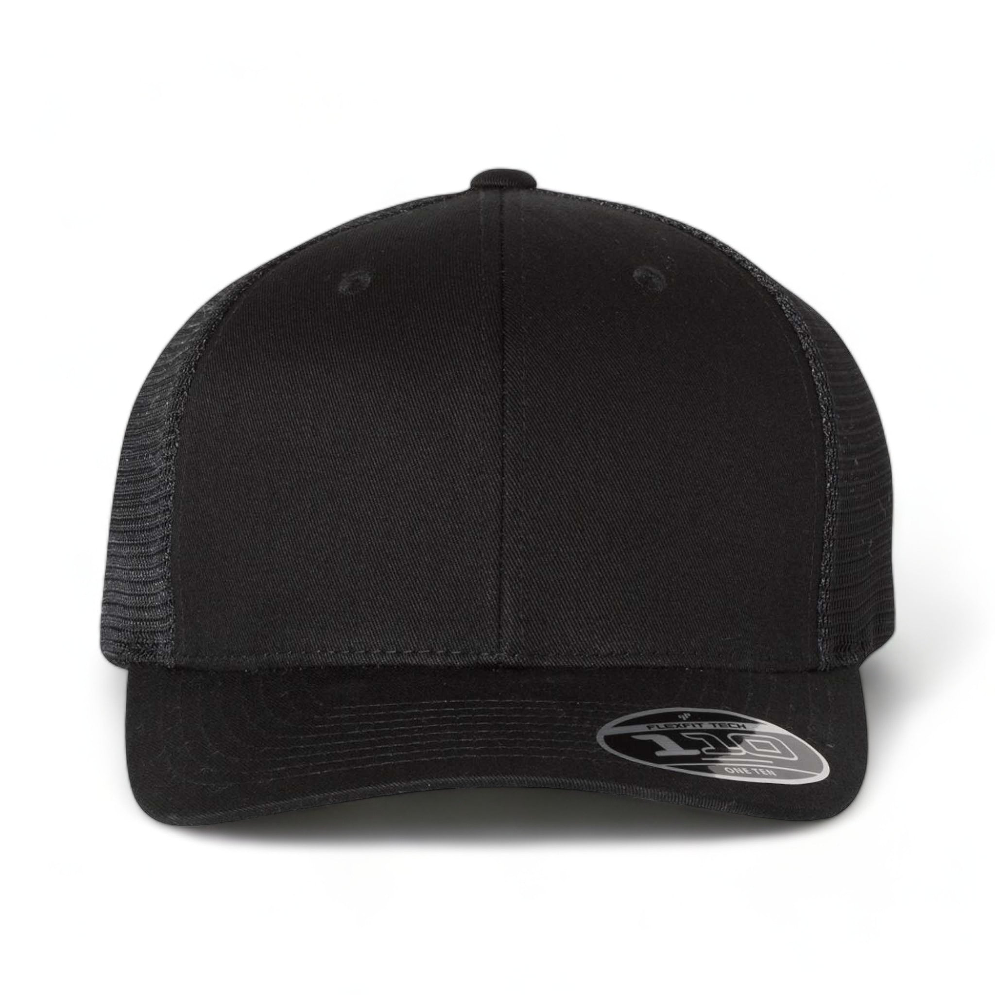 Front view of Flexfit 110M custom hat in black