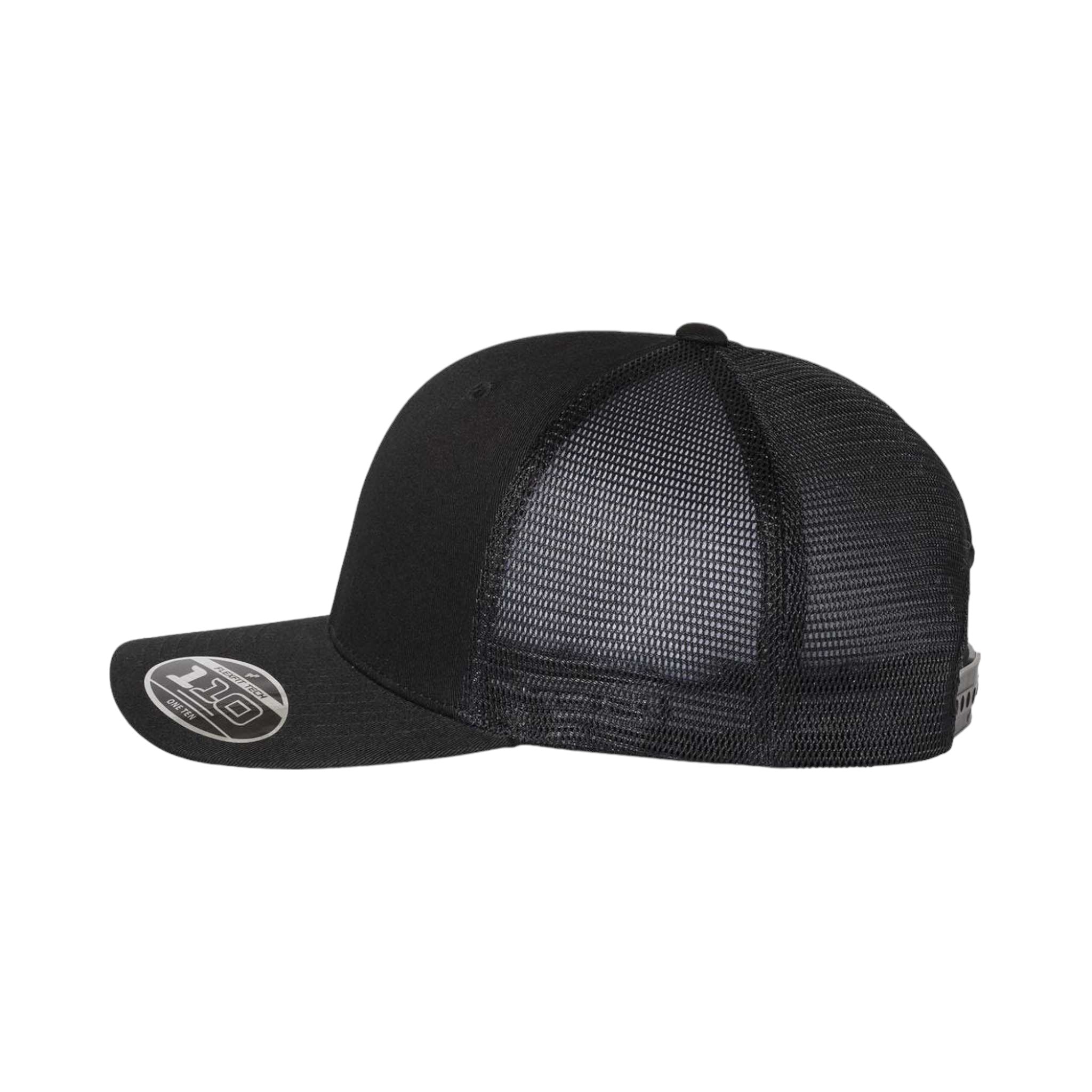 Side view of Flexfit 110M custom hat in black