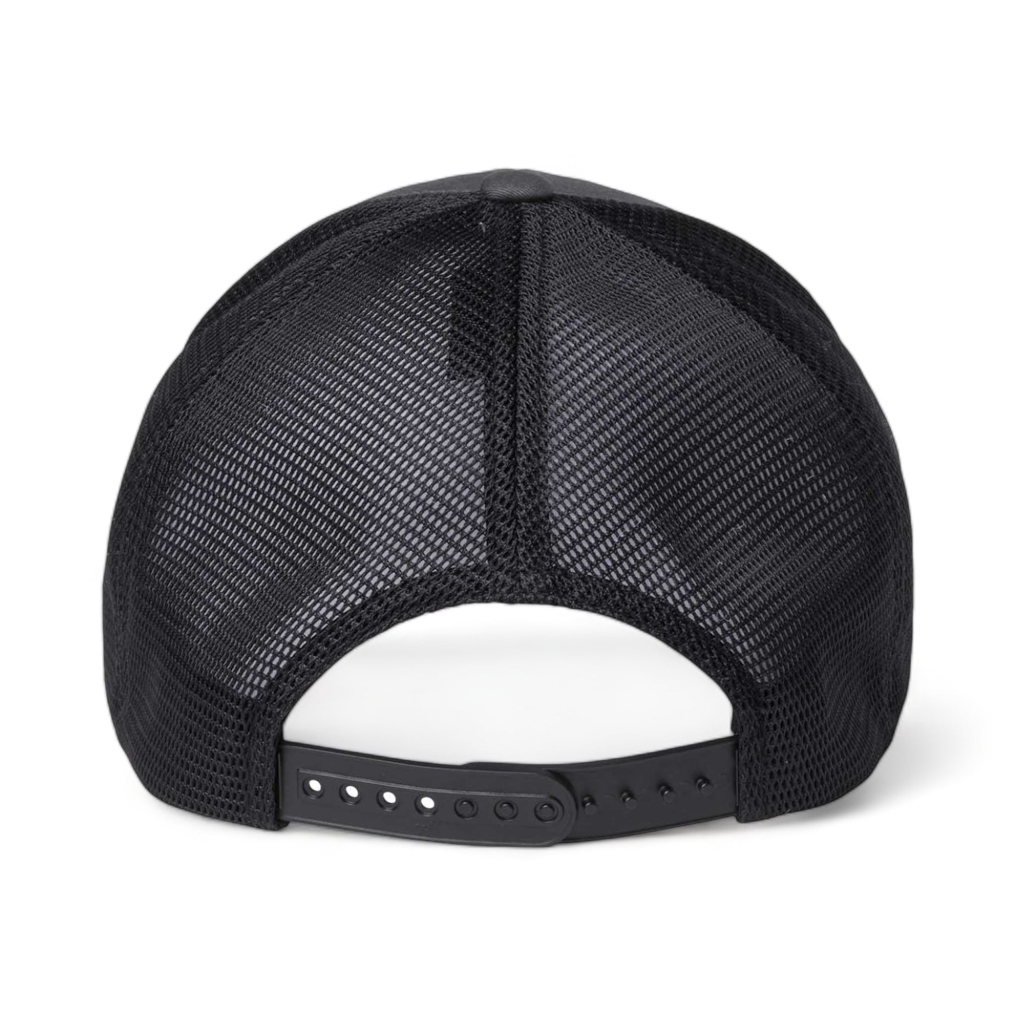 Back view of Flexfit 110M custom hat in charcoal and black