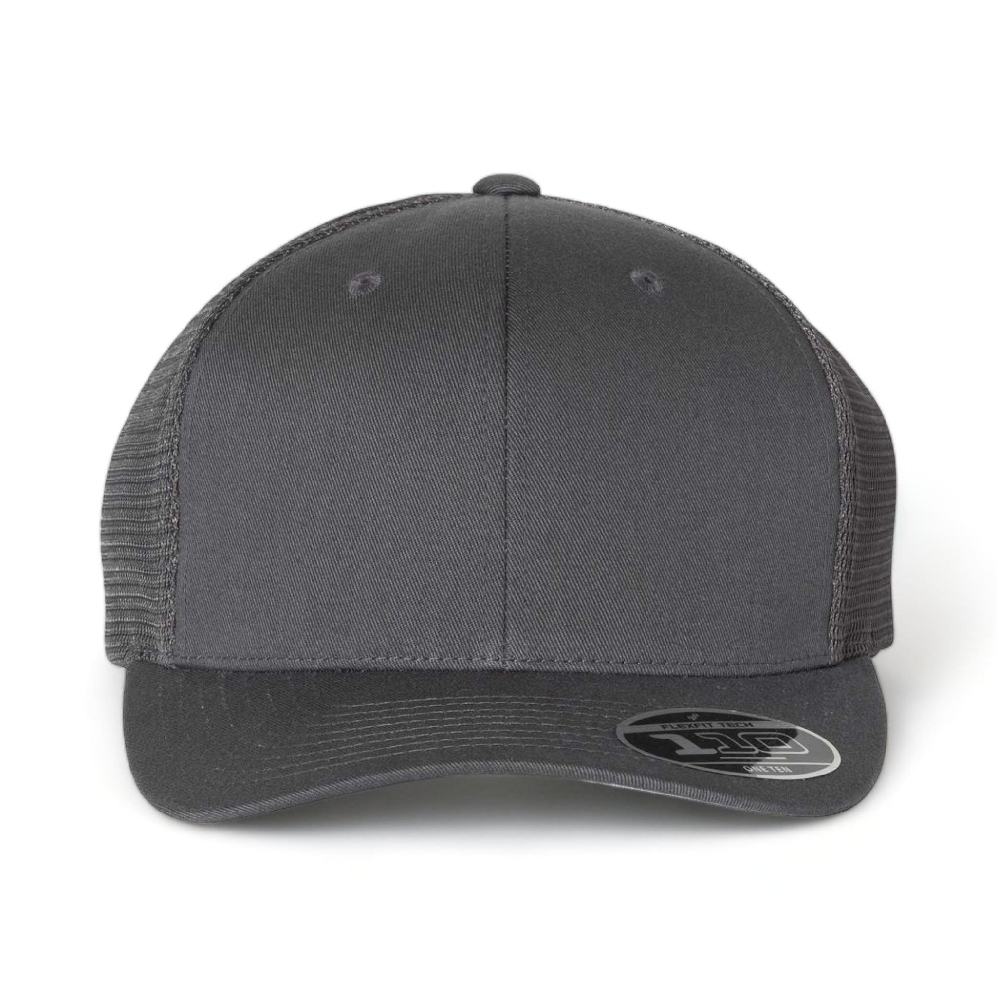 Front view of Flexfit 110M custom hat in charcoal