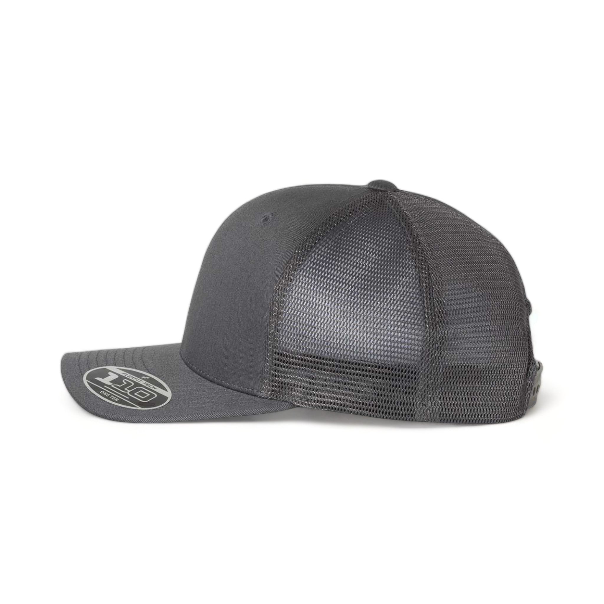 Side view of Flexfit 110M custom hat in charcoal