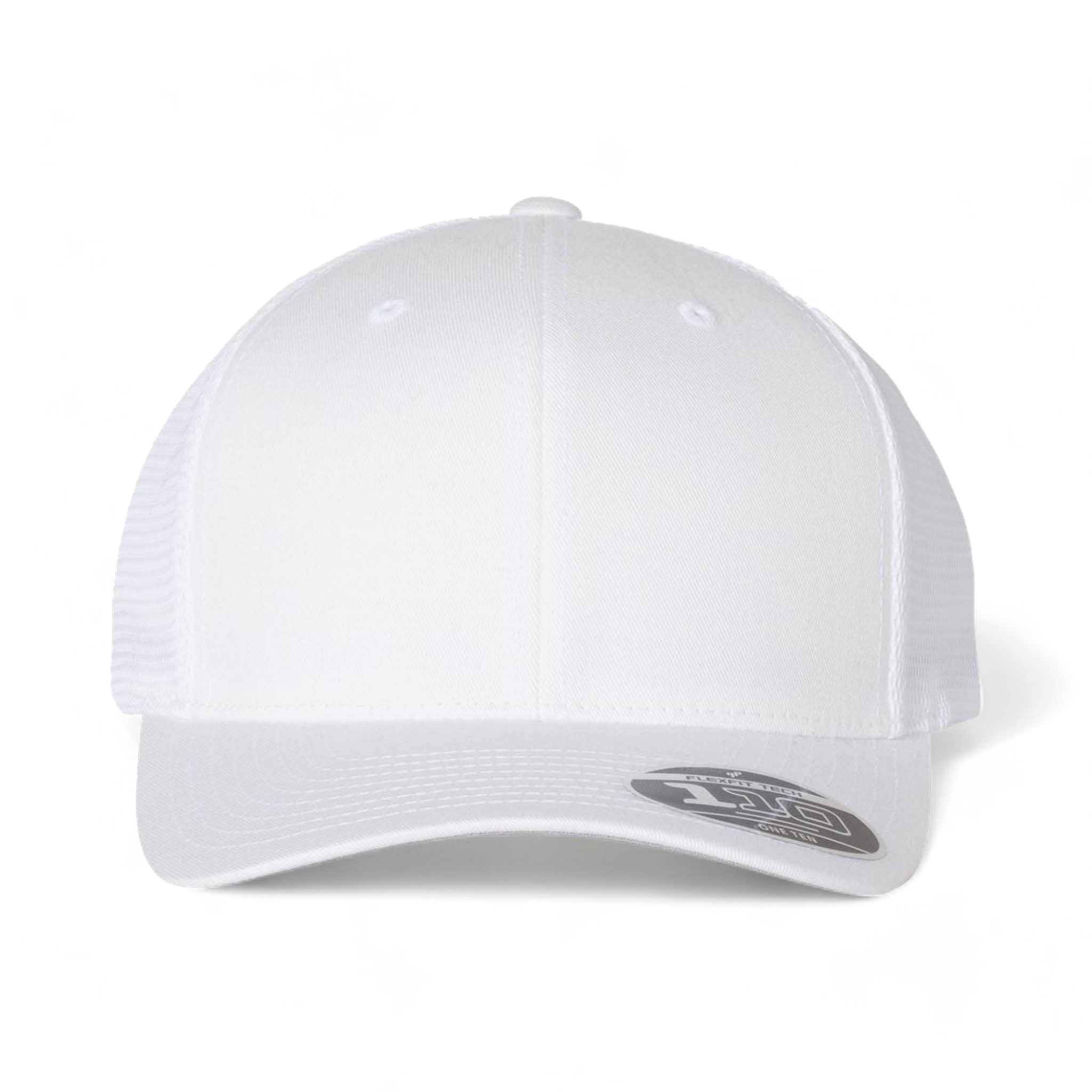 Front view of Flexfit 110M custom hat in white