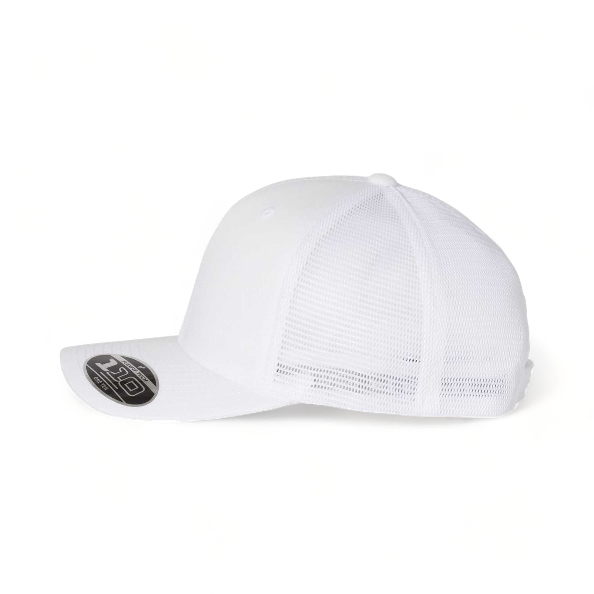 Side view of Flexfit 110M custom hat in white