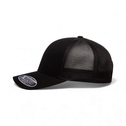 Left side view of Flexfit 110M custom hat in black