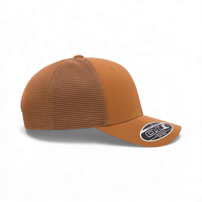 Right side view of Flexfit 110M custom hat in caramel