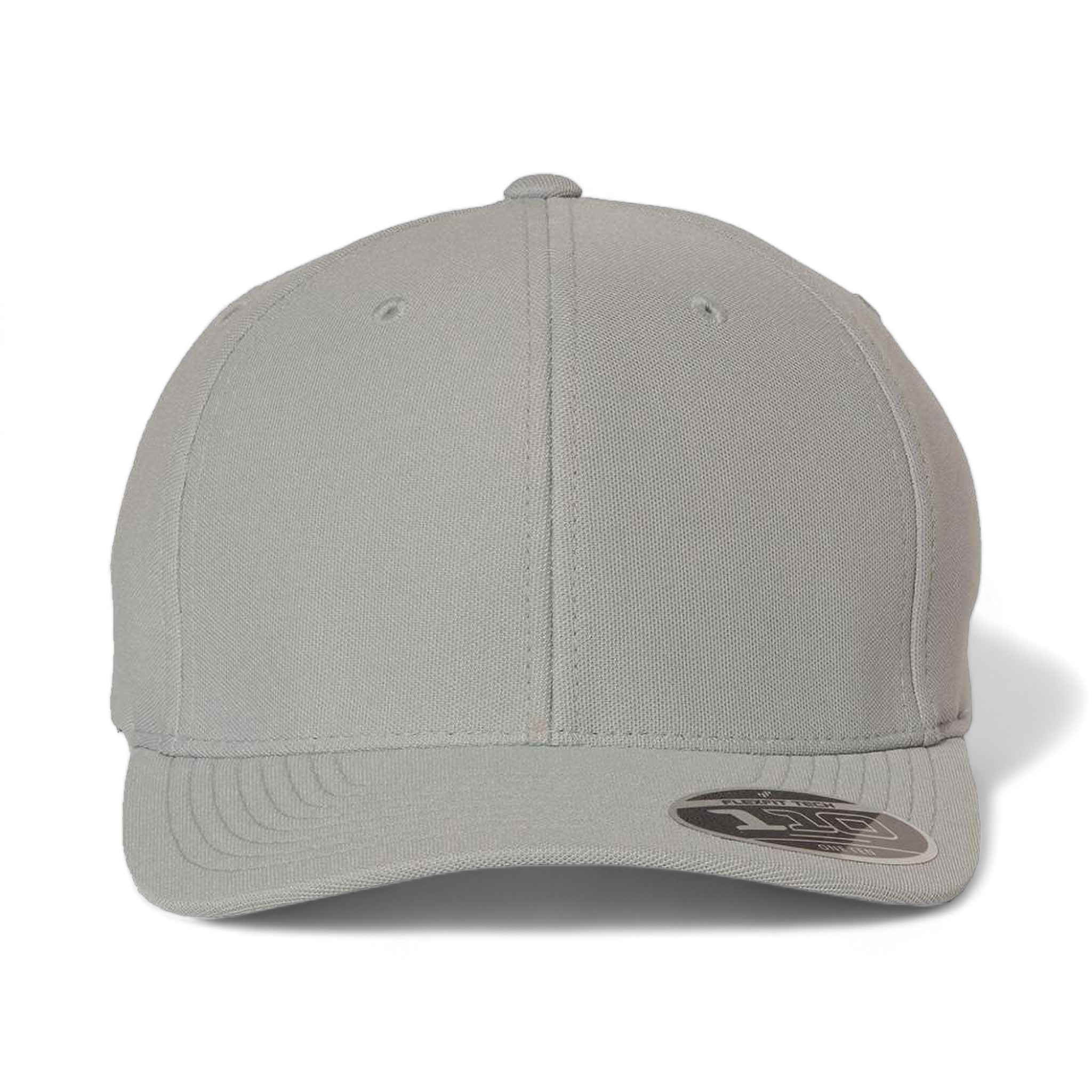Front view of Flexfit 110P custom hat in silver