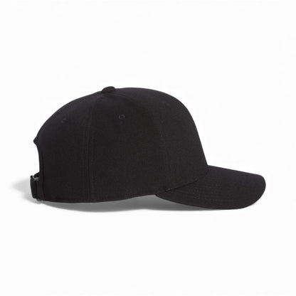 Right side view of Flexfit 110P custom hat in black