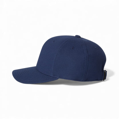 Left side view of Flexfit 110P custom hat in navy