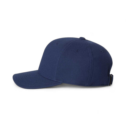 Side view of Flexfit 110P custom hat in navy