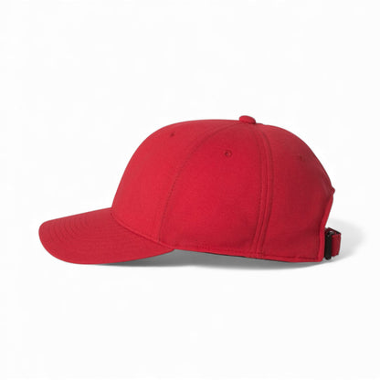Left side view of Flexfit 110P custom hat in red
