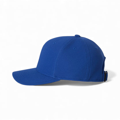 Left side view of Flexfit 110P custom hat in royal blue