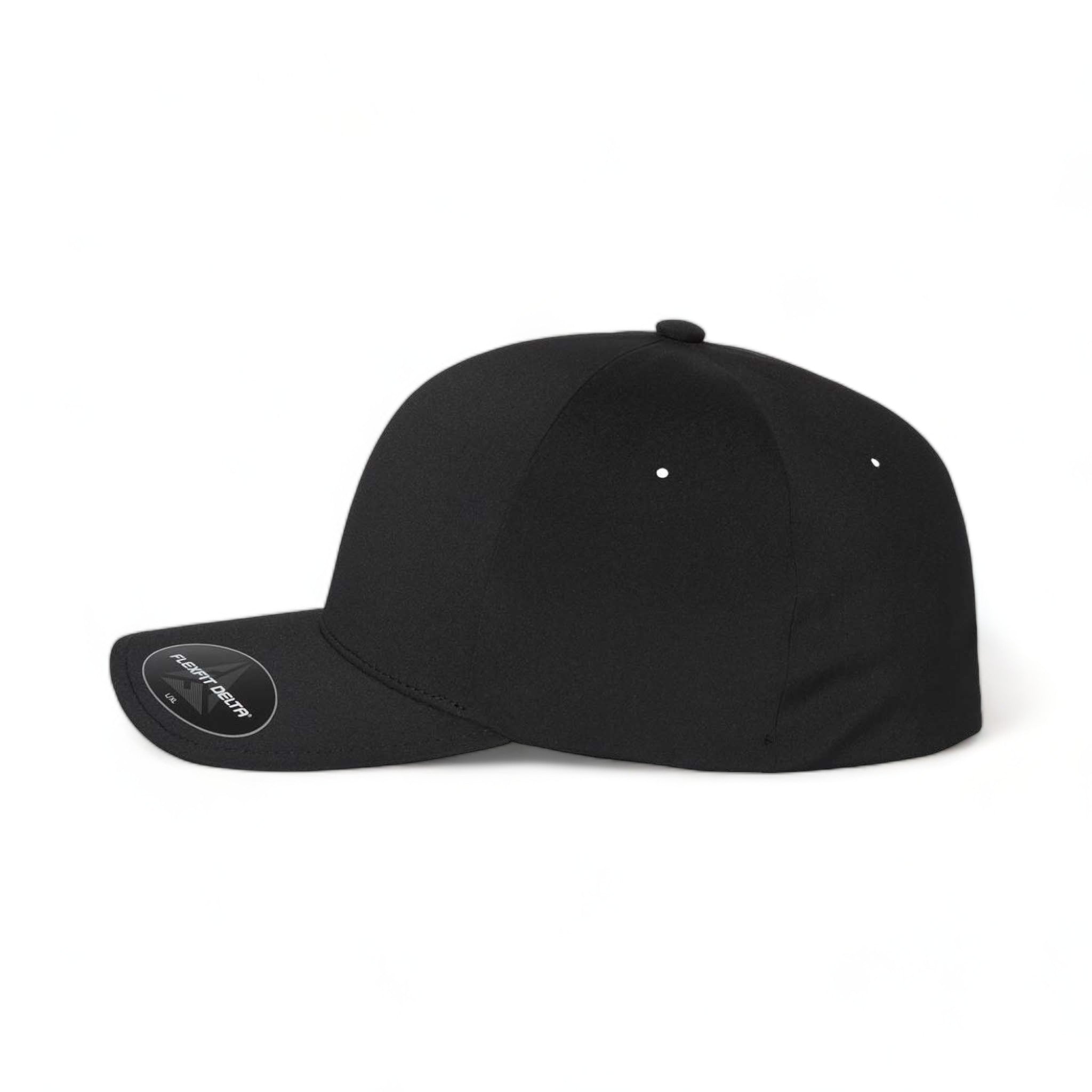 Side view of Flexfit 180 custom hat in black