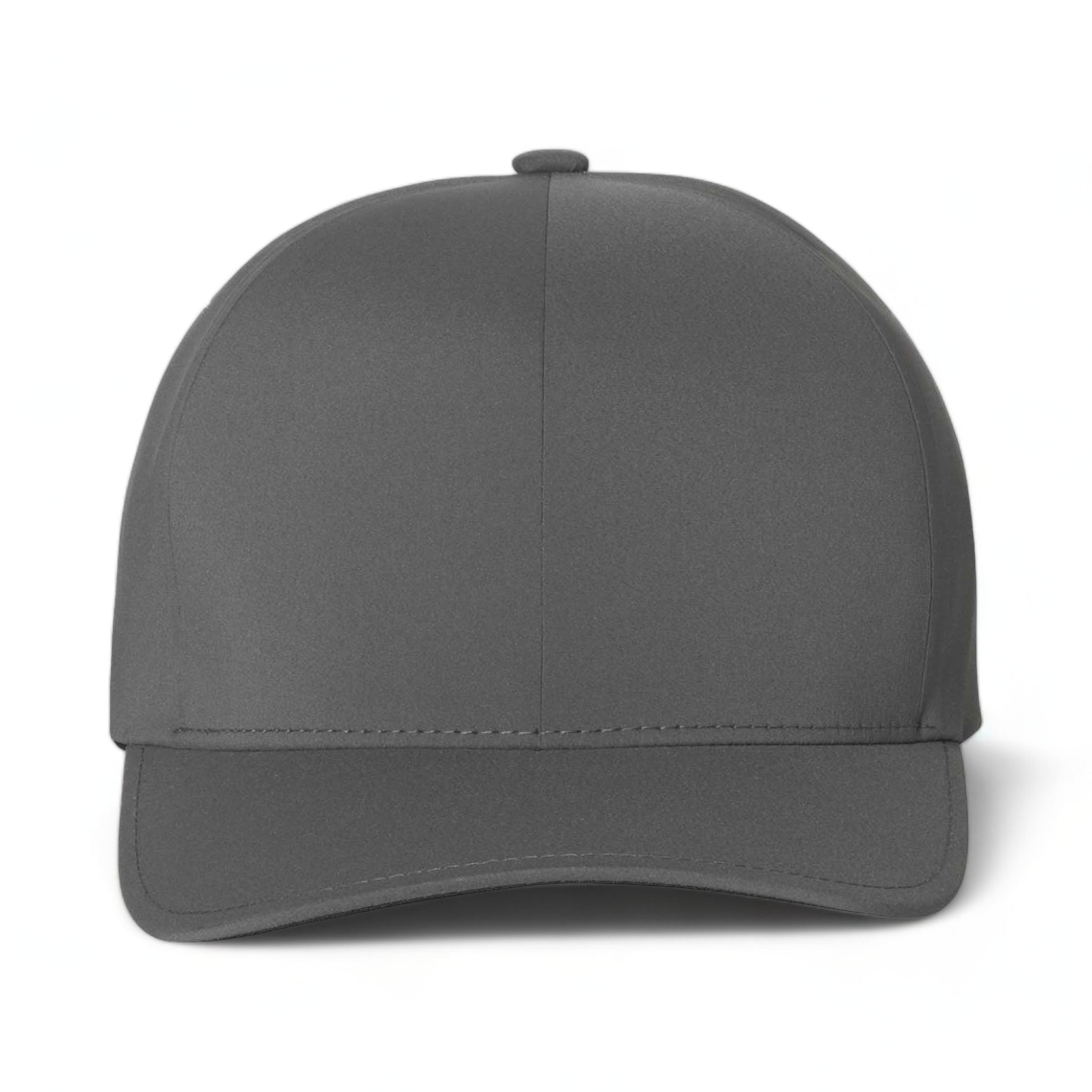 Front view of Flexfit 180 custom hat in dark grey
