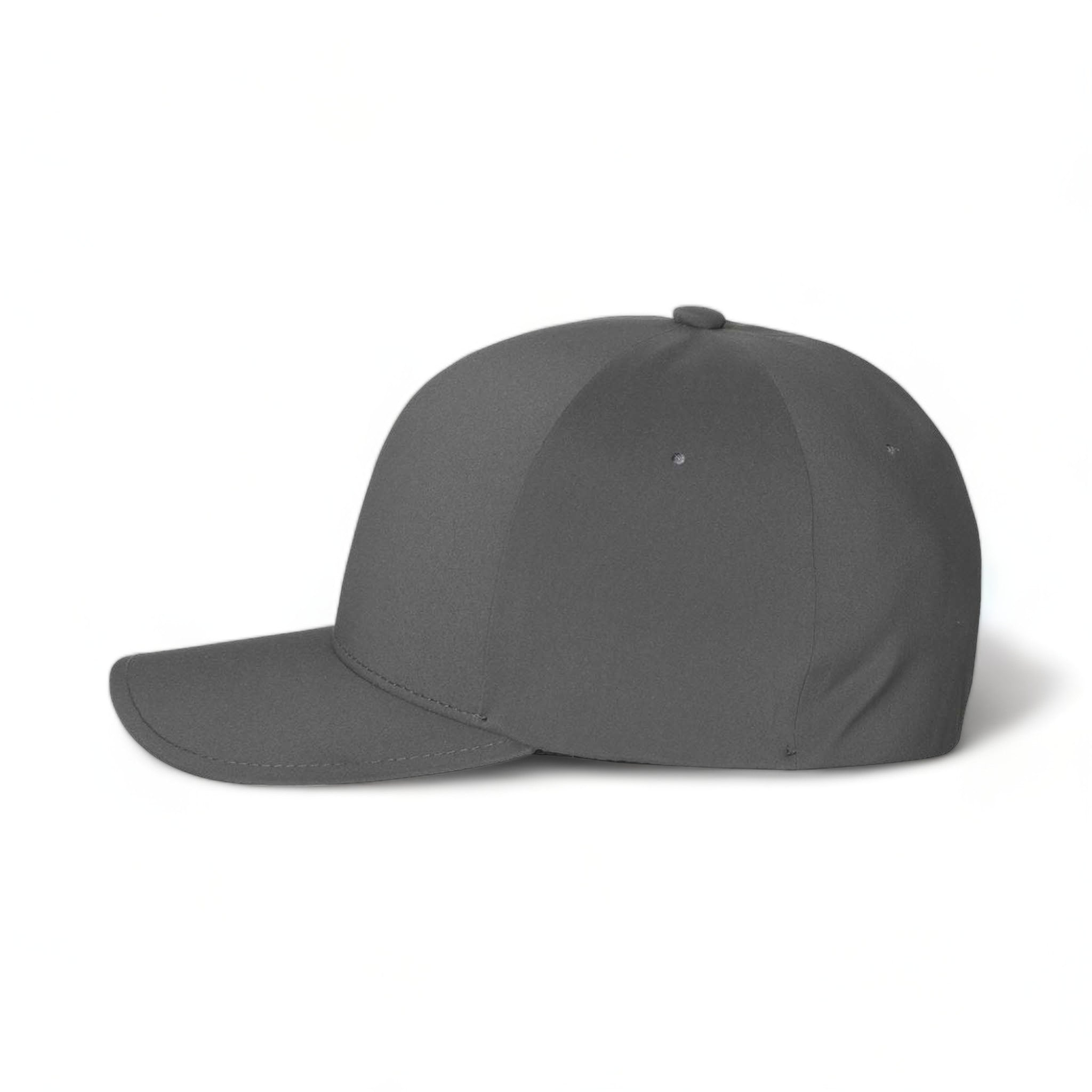 Side view of Flexfit 180 custom hat in dark grey