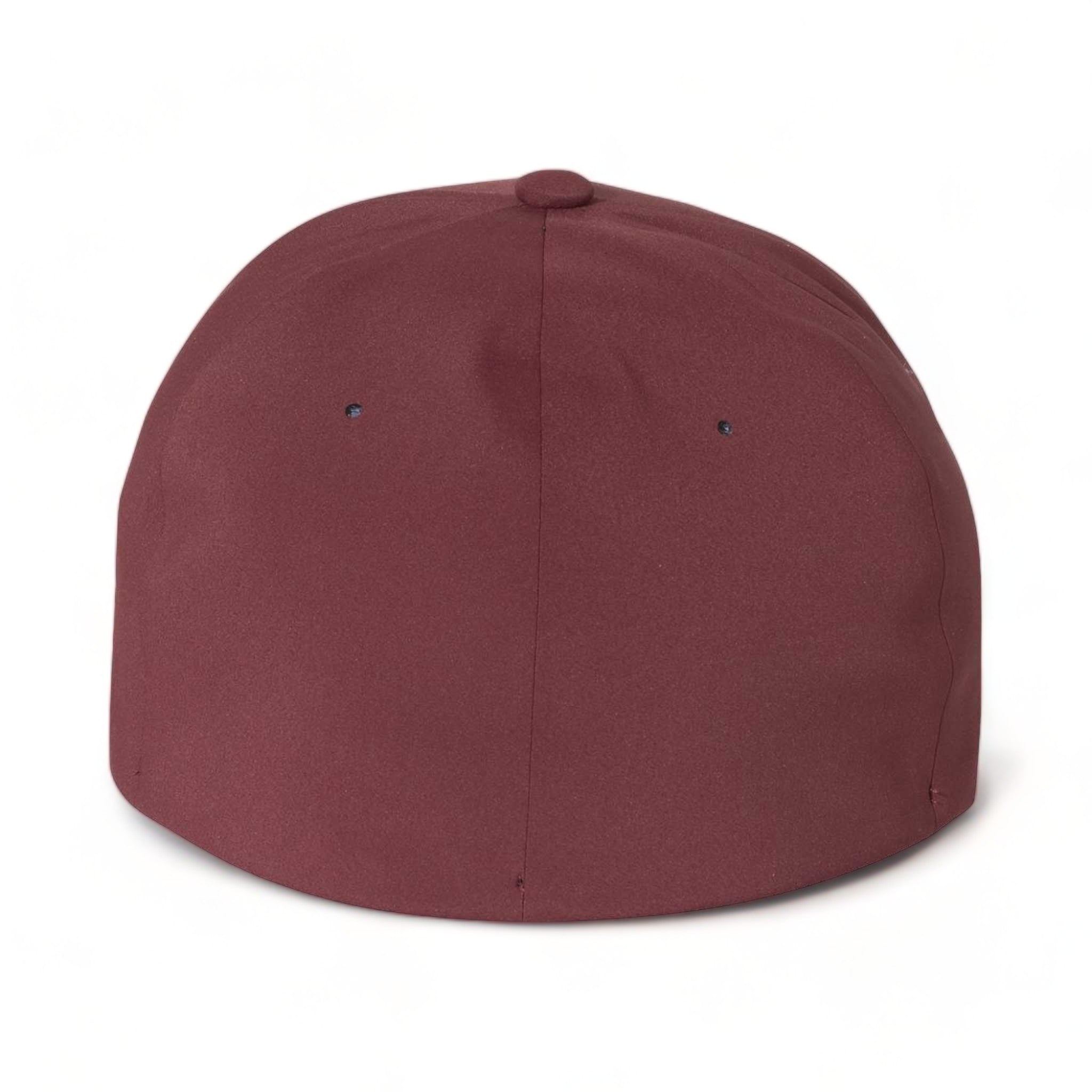 Back view of Flexfit 180 custom hat in maroon