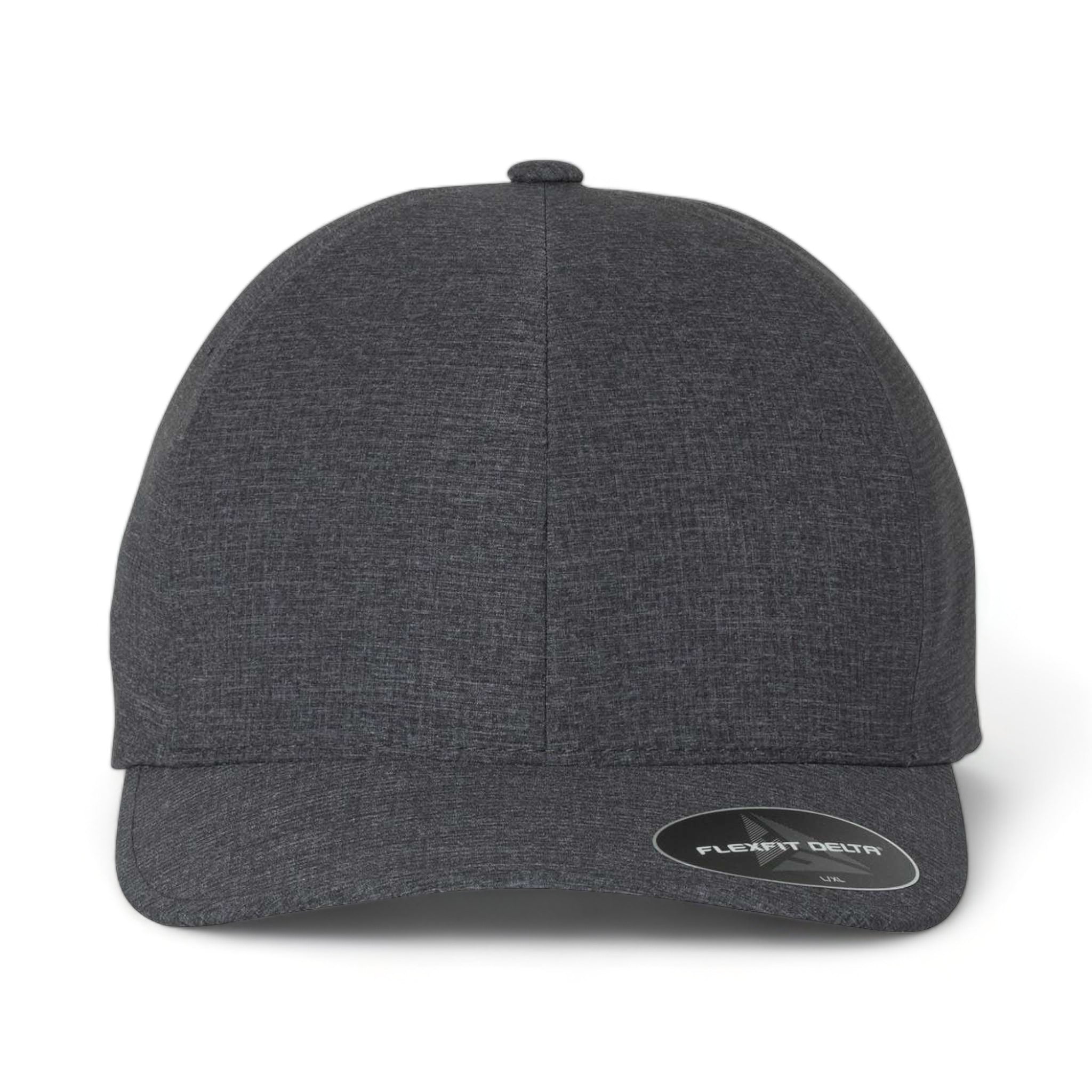 Front view of Flexfit 180 custom hat in mélange charcoal