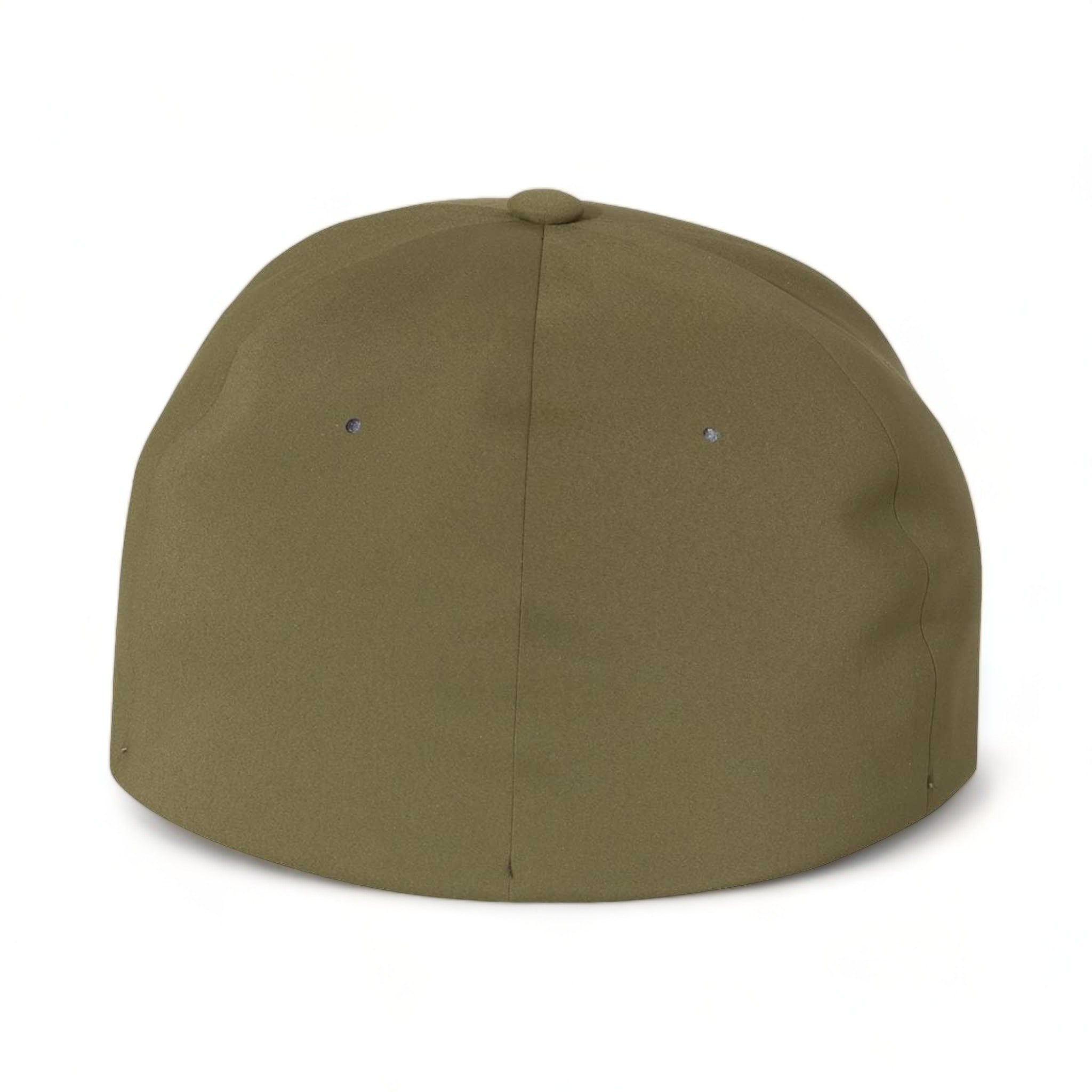 Back view of Flexfit 180 custom hat in olive
