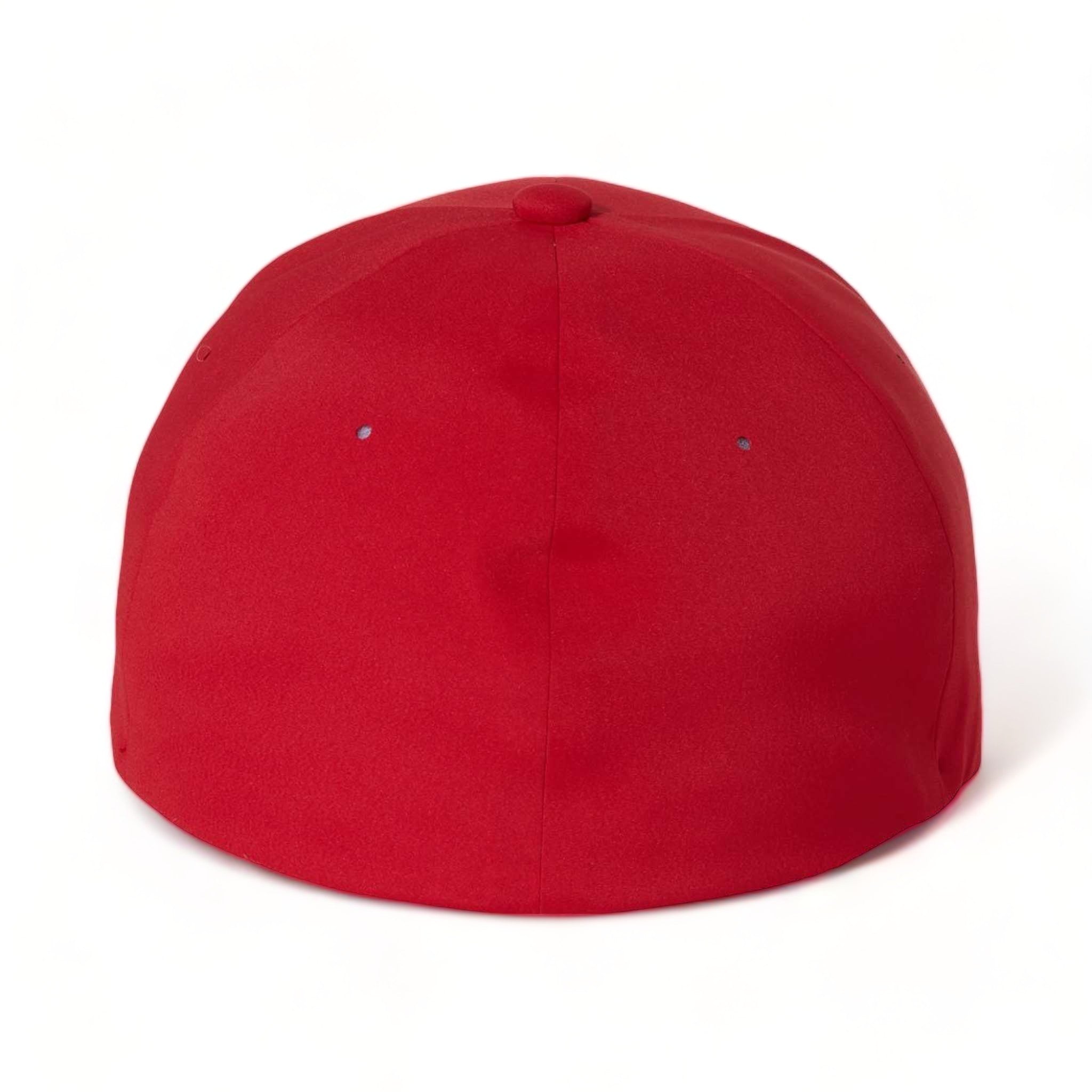 Back view of Flexfit 180 custom hat in red