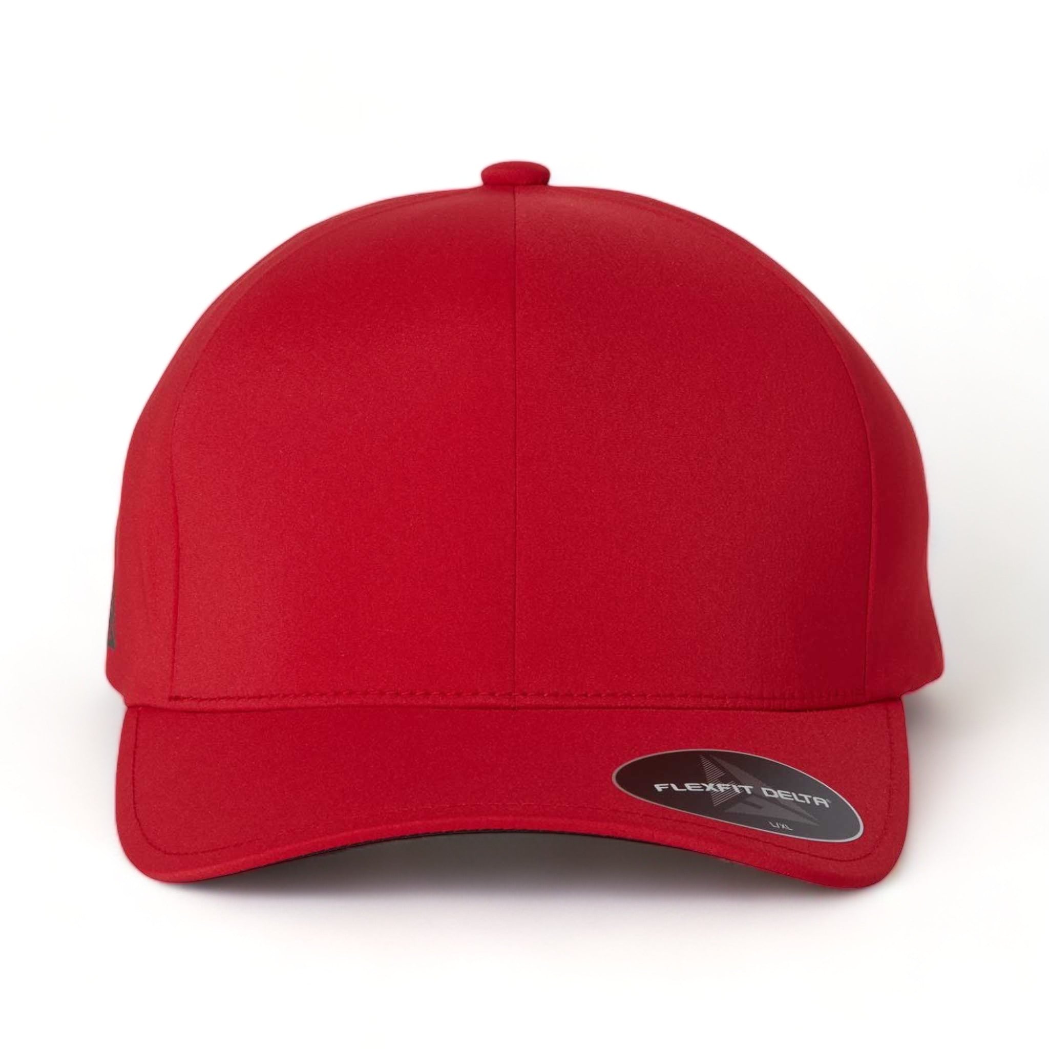 Front view of Flexfit 180 custom hat in red