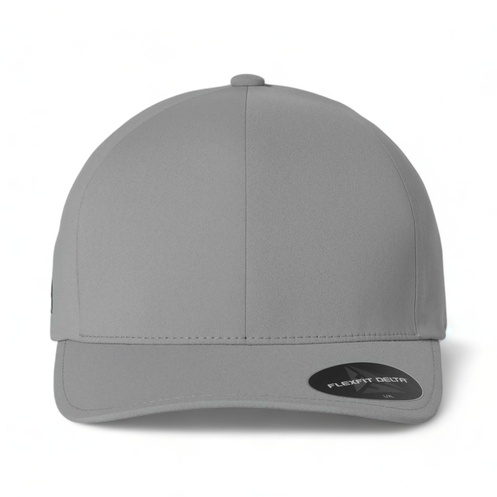 Front view of Flexfit 180 custom hat in silver