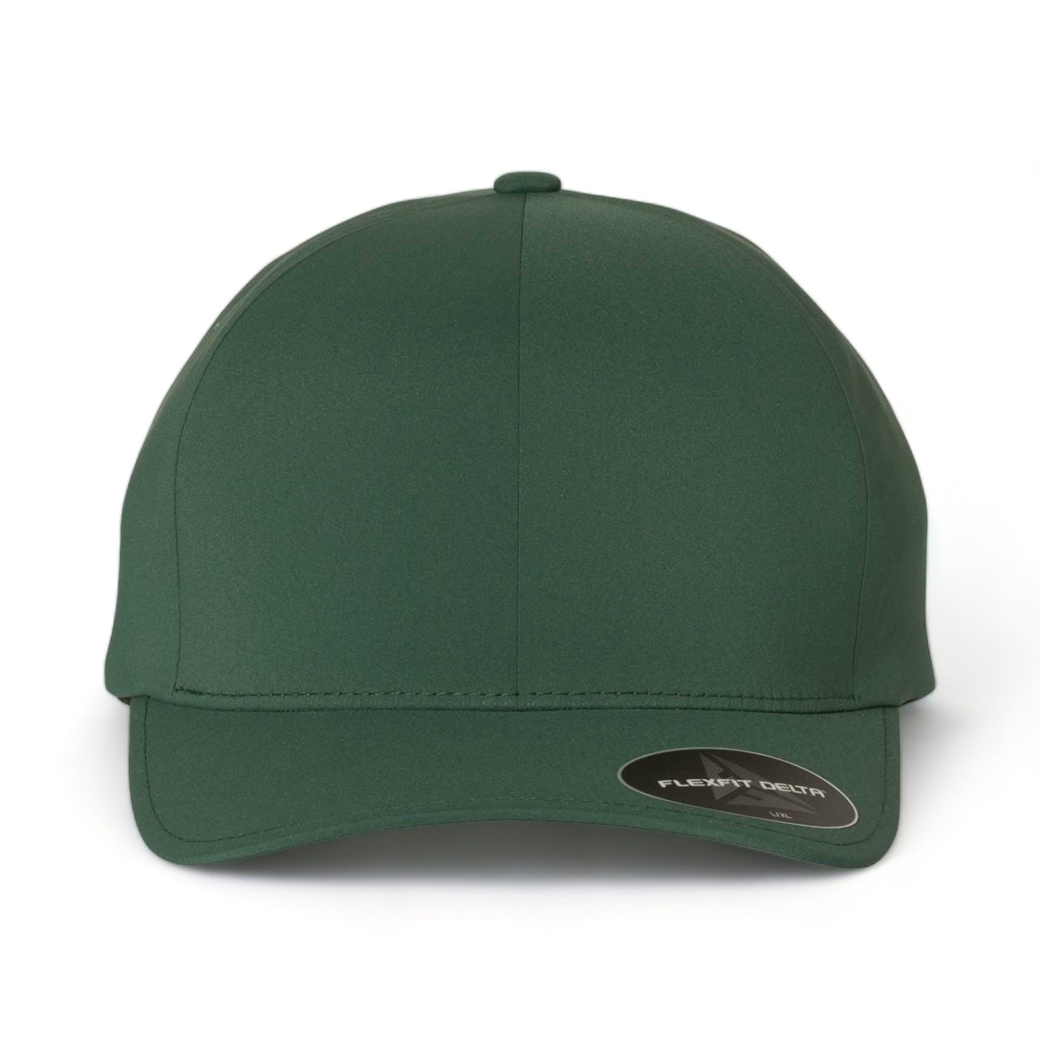 Front view of Flexfit 180 custom hat in spruce