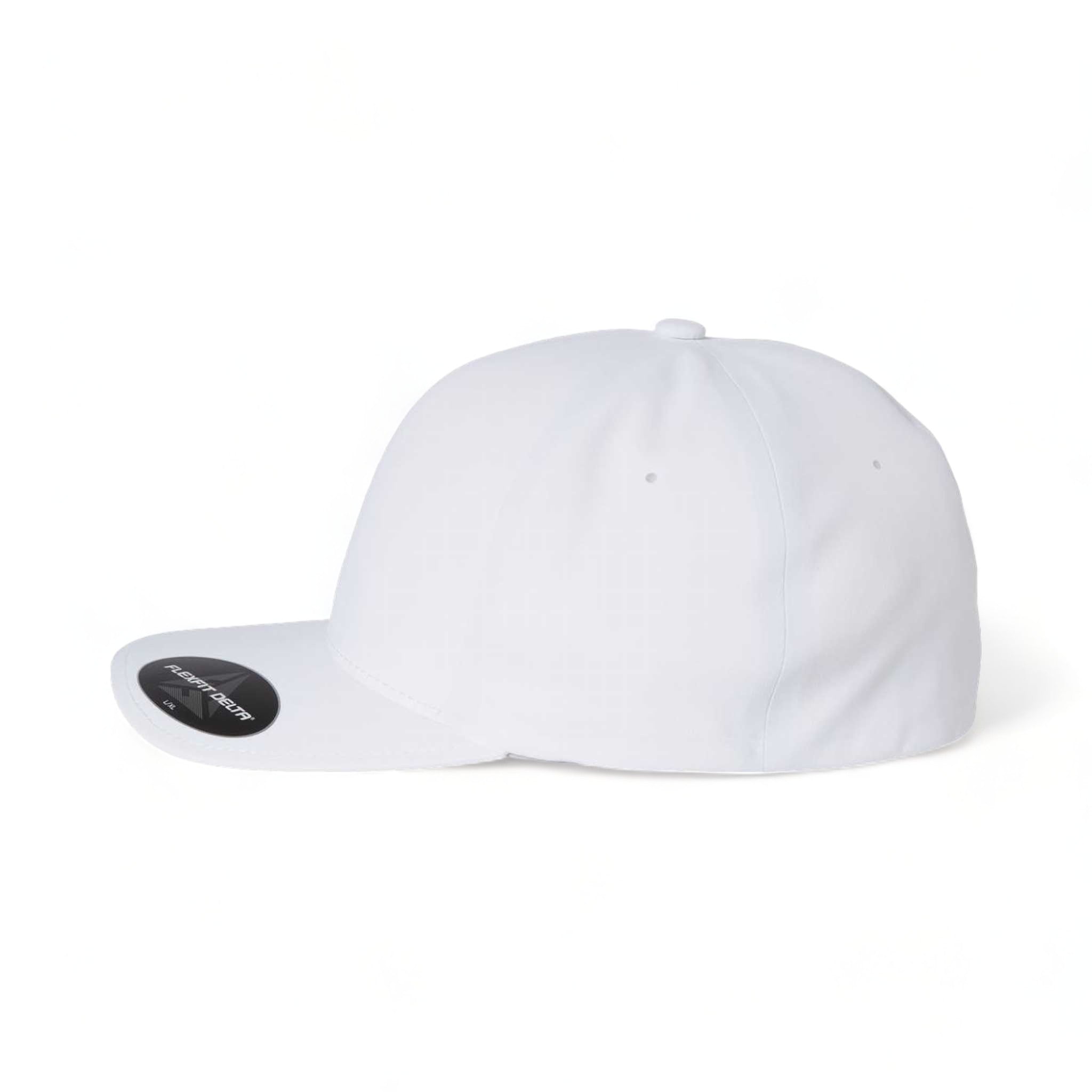 Side view of Flexfit 180 custom hat in white