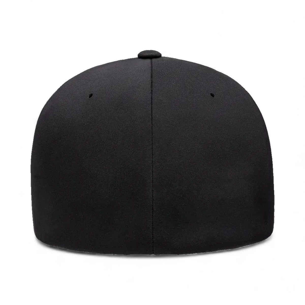 Back view of Flexfit 180 custom hat in black