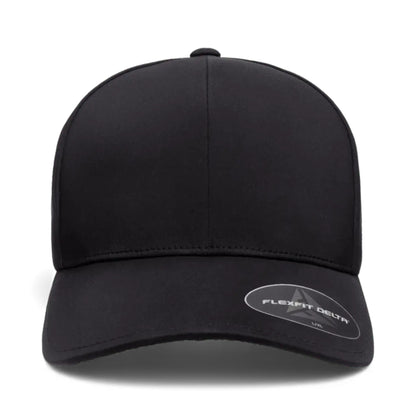 Front view of Flexfit 180 custom hat in black
