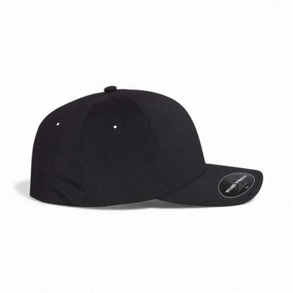 Right side view of Flexfit 180 custom hat in black