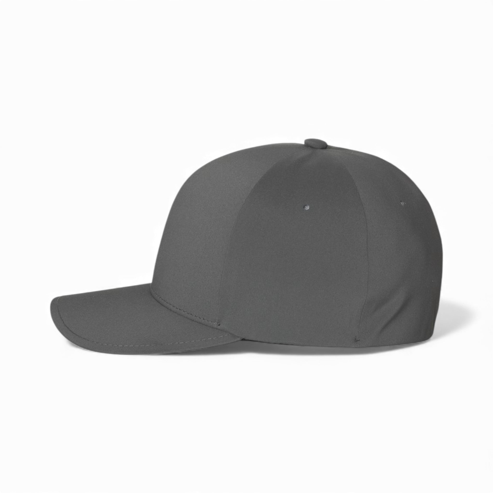 Left side view of Flexfit 180 custom hat in dark grey