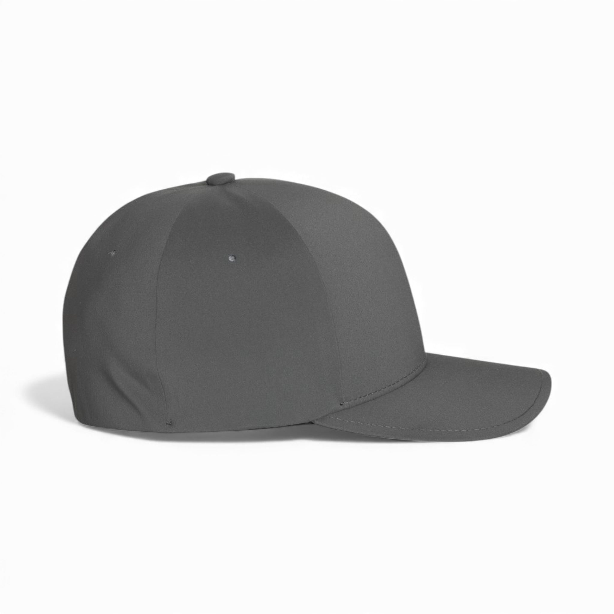 Right side view of Flexfit 180 custom hat in dark grey
