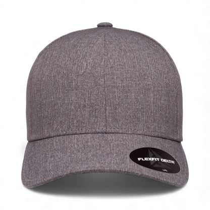 Front view of Flexfit 180 custom hat in melange blue